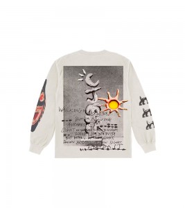 Travis Scott Air Records Long Sleeve T-shirt Natural - Фото №2
