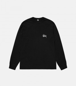 Stussy Basic Ls Tee Pigment Dyed Black - Фото №2