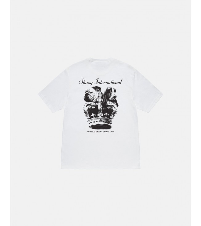 Stussy Dog Crown Tee White