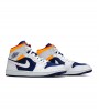 Кроссовки Air Jordan 1 Mid Royal Blue Orange