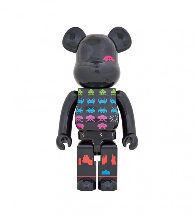 Bearbrick Space Invaders 400% Black