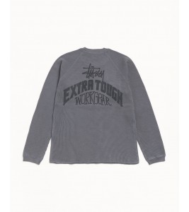 Свитер Stussy Extra Tough Raglan Thermal Charcoal - Фото №2