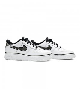 Nike Air Force 1 Low Nba White Black Gs - Фото №2