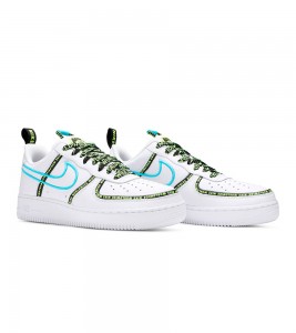 Nike Air Force 1 '07 Worldwide White Blue - Фото №2