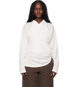 Худи Fear Of God Essentials Off-White Holiday Embroidered Classic Fit Long Sleeve Hoodie