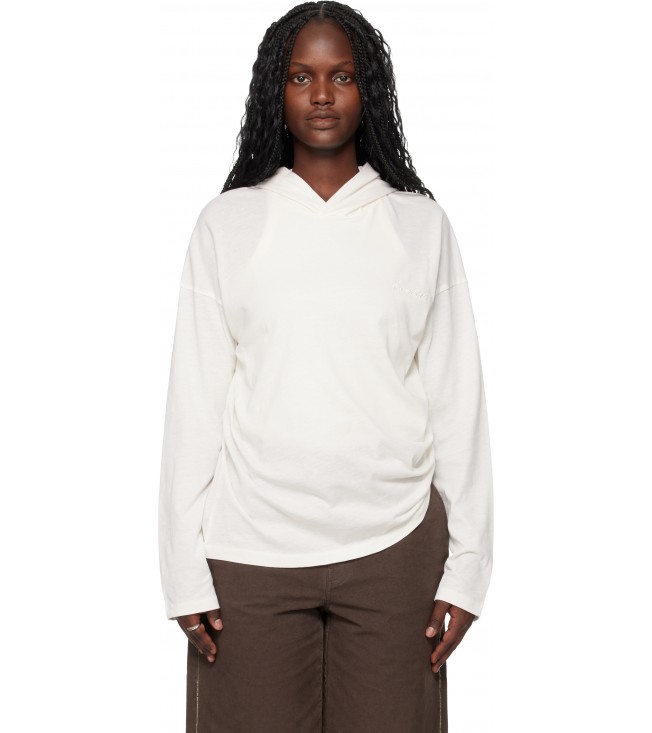 Худи Fear Of God Essentials Off-White Holiday Embroidered Classic Fit Long Sleeve Hoodie