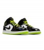 Кроссовки Air Jordan 1 Mid Black Cyber Mystic Green GS