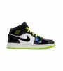 Кроссовки Air Jordan 1 Mid Black Cyber Mystic Green GS