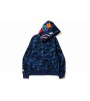Худи BAPE Color Camo Shark Full Zip Hoodie Blue