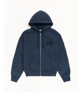 Худи Stussy Box Crown Zip Hoodie Navy