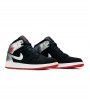 Кроссовки Air Jordan 1 Mid Black Red Silver GS