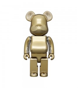 Bearbrick Rinaro Audio Chrome Portable Bluetooth Speaker 400% Gold