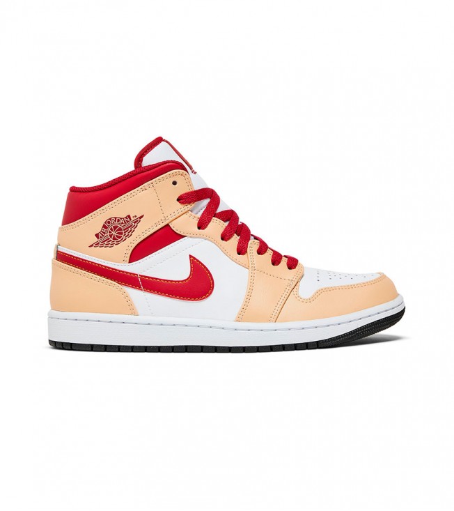 Jordan 1 Mid Beige White Red