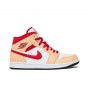 Jordan 1 Mid Beige White Red