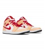 Jordan 1 Mid Beige White Red