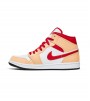 Jordan 1 Mid Beige White Red