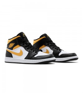 Кроссовки Jordan 1 Mid White Pollen Black - ???? ?20