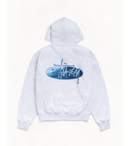 Худи Stussy Wave Oval Hoodie Ash Heather - Фото №2