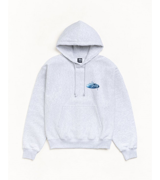 Худи Stussy Wave Oval Hoodie Ash Heather