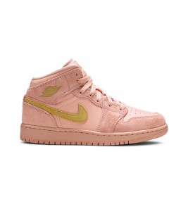 Кроссовки Air Jordan 1 Mid Coral Gold GS