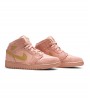 Кроссовки Air Jordan 1 Mid Coral Gold GS