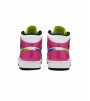 Кроссовки Jordan 1 Mid White Black Cyber Pink