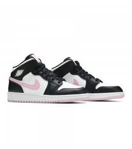 Кроссовки Air Jordan 1 Mid White Black Light Arctic Pink GS - ???? ?20