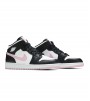 Кроссовки Air Jordan 1 Mid White Black Light Arctic Pink GS