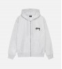 Stussy Classic Dot Zip Hoodie Ash Heather