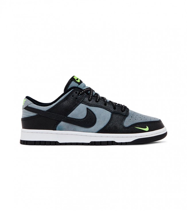 Nike Dunk Low Black Cool Grey Volt Mini Swoosh