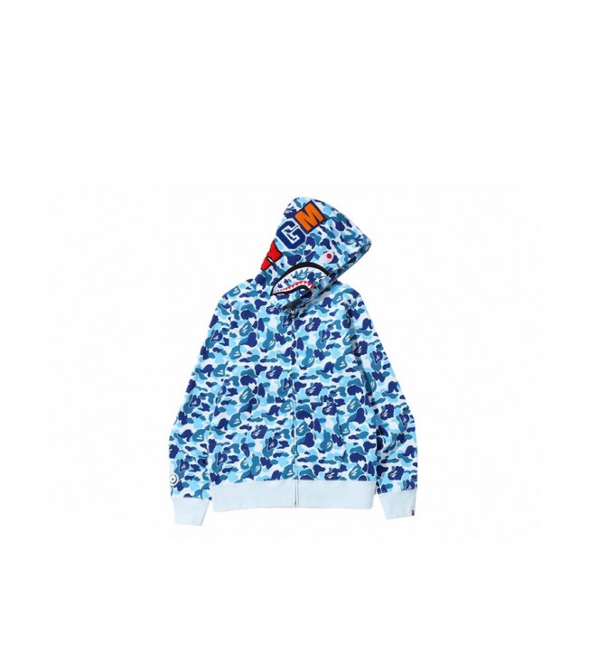 Худи BAPE ABC Camo Shark Blue