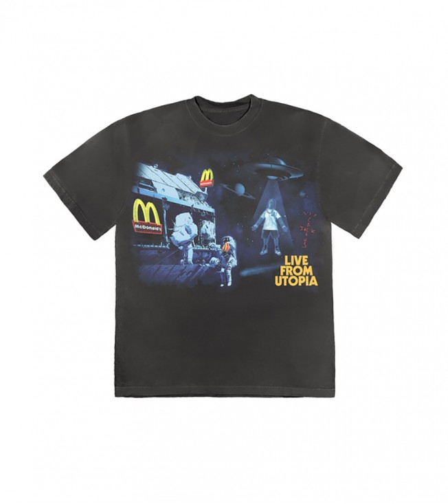 Футболка Travis Scott x McDonald's Live From Utopia Black