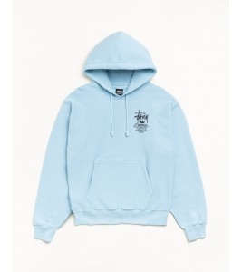 Худи Stussy Summer Classics Hoodie Garment Dyed Sky Blue