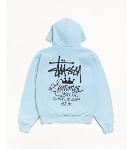 Худи Stussy Summer Classics Hoodie Garment Dyed Sky Blue - Фото №2