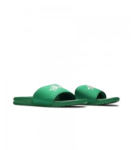 Nike X Stussy Benassi Slides Green - Фото №2