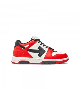 Off-White Out Of Office OOO Low Tops Black White Red