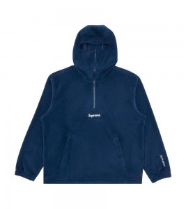 Худи Supreme Polartec Facemask Half Zip Hooded Sweatshirt Navy