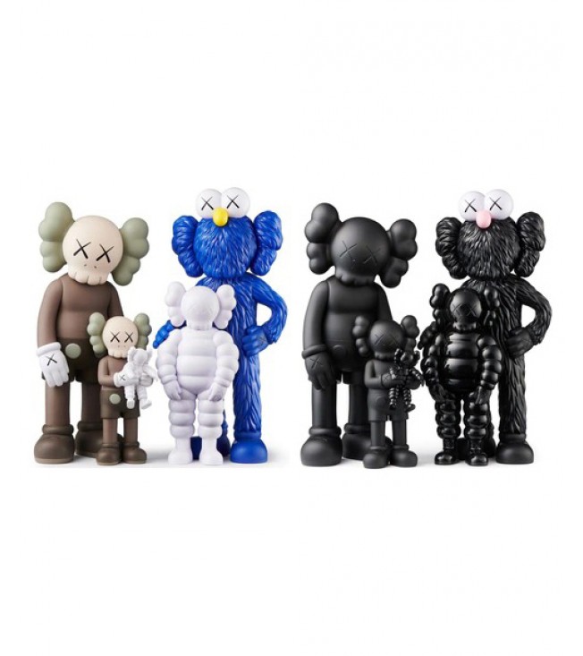 KAWS FAMILY Figures Set Brown/White/Blue/Black