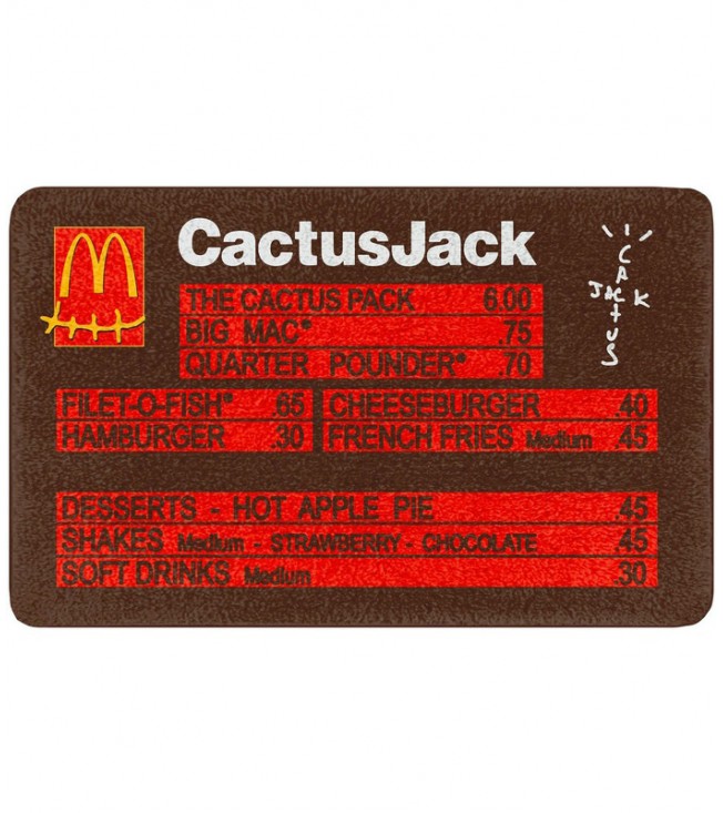 Ковер Travis Scott x McDonalds CJ Menu Rug