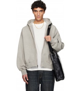 Худи Fear Of God Essentials Gray Holiday Embroidered Classic Full Zip Hoodie