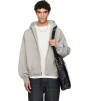 Худи Fear Of God Essentials Gray Holiday Embroidered Classic Full Zip Hoodie