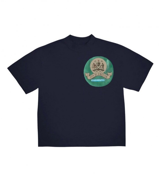 Футболка Kanye West Jesus Is King Jamaica Seal Navy
