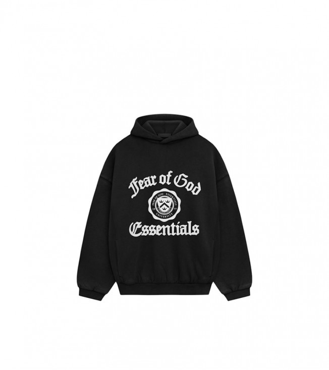 Худи Fear of God Essentials Heavy Fleece Vintage Shrunken Black