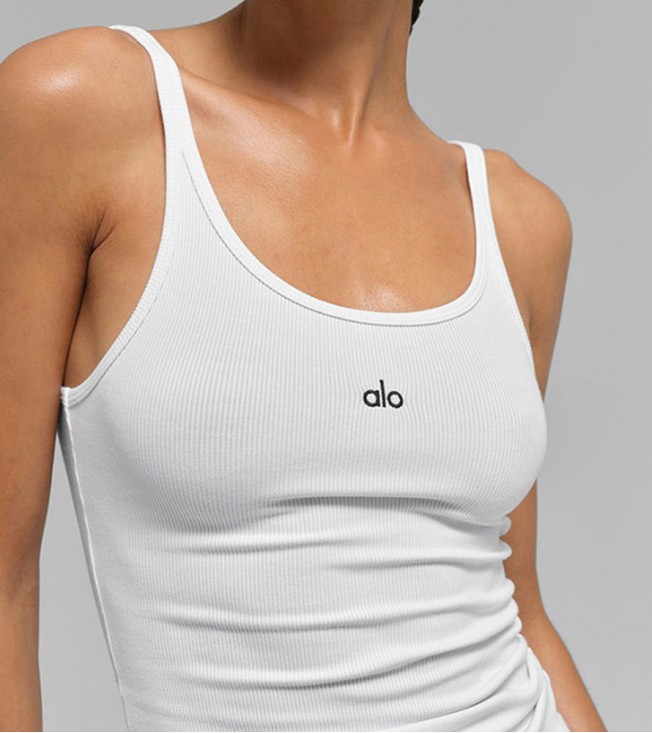 Топ Alo Yoga Ribbed Prosper White
