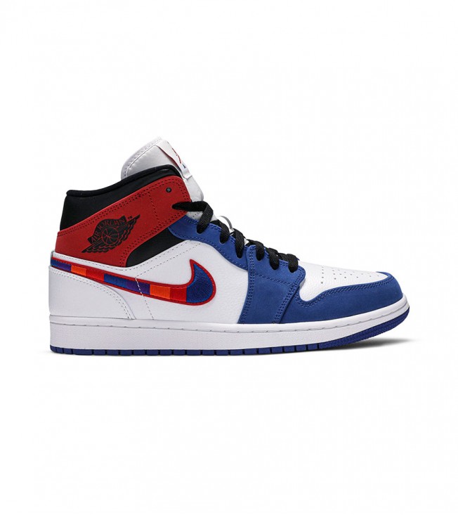Кроссовки Air Jordan 1 Mid Multi-Color Swoosh
