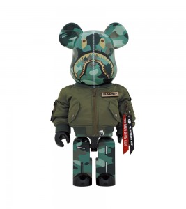 Bearbrick x Bape x Alpha Industries 1000%