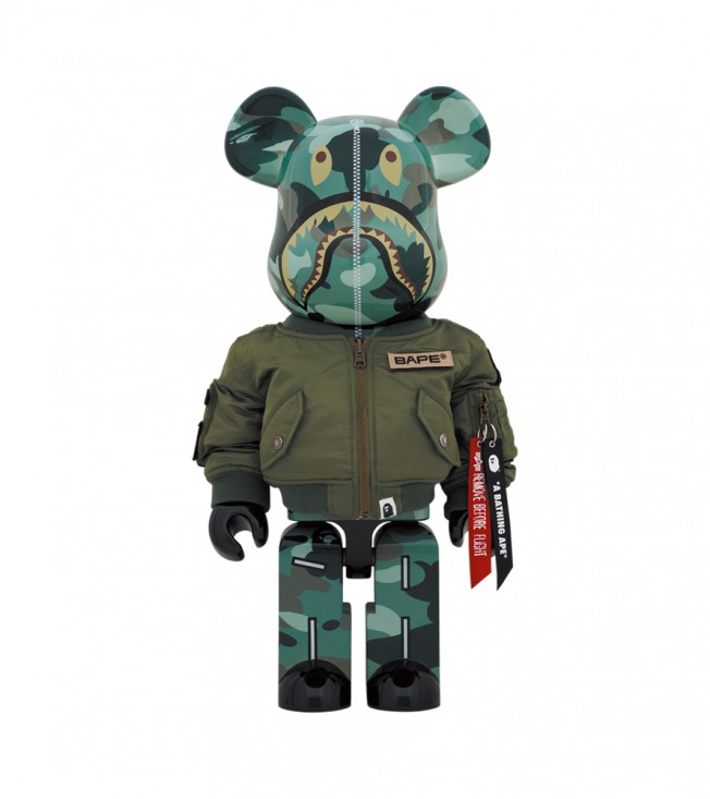 Bearbrick x Bape x Alpha Industries 1000%