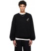 Свитер Fear Of God Essentials Black Holiday Embroidered Merino Crewneck Sweater