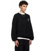 Свитер Fear Of God Essentials Black Holiday Embroidered Merino Crewneck Sweater