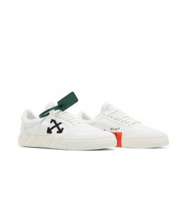OFF-WHITE Vulc Low Canvas White White Black - Фото №2